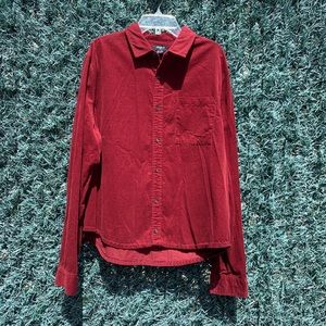 Maroon corduroy button down